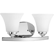 Adorn 2-Light Bathroom Vanity Light Bracket in Polished Chrome