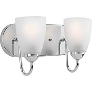 Gather 2-Light Bathroom Vanity Light in Polished Chrome