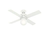 Hunter Hepburn 44 Inch Indoor Ceiling Fan in Matte White