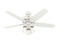 Hunter Bennett 3 Light 52 Inch Indoor Ceiling Fan in Matte White