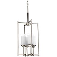 Alexa 4-Light Foyer Pendant in Brushed Nickel