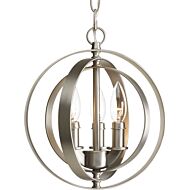 Equinox 3-Light Pendant in Burnished Silver