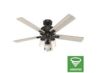 Hunter 3 Light 52 Inch Indoor Ceiling Fan in Noble Bronze