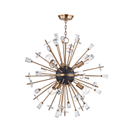 Hudson Valley Liberty 6 Light Chandelier in Aged Brass