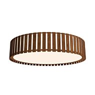 Slatted LED Ceiling Mount in Imbuia