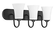 Craftmade Gwyneth 3 Light Bathroom Vanity Light in Flat Black