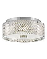 Elle 2-Light Medium Flush Mount Ceiling Light in Chrome