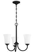 Craftmade Gwyneth 3 Light Traditional Chandelier in Flat Black