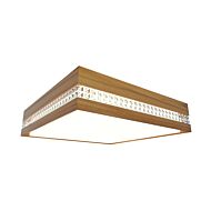 Crystals LED Ceiling Mount in Teak