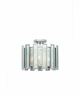 Palisade Three Light Semi Flush Mount in Tarnished Silver by Kalco