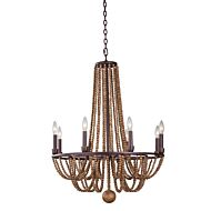 Beechwood Eight Light Chandelier in Royal Mahogany by Kalco