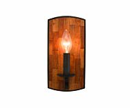 Lansdale One Light Wall Sconce in Black Iron by Kalco