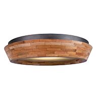 Lansdale LED Flush Mount in Black Iron by Kalco