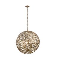 Jardin Eight Light Pendant in Oxidized Gold Leaf by Kalco