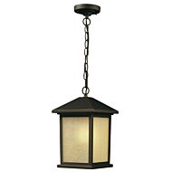 Z-Lite Holbrook 1-Light Outdoor Chain Mount Ceiling Fixture Light In Oil Rubbed Bronze