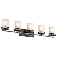 Kichler Hendrik Modern 5 Light Bathroom Vanity Light in Olde Bronze