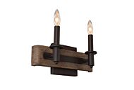 Duluth Two Light Bath in Satin Bronze by Kalco