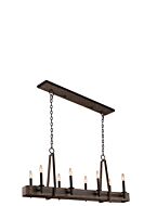 Duluth Eight Light Island Pendant in Satin Bronze by Kalco