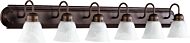 Quorum Home 6 Light Bathroom Vanity Light in Oiled Bronze