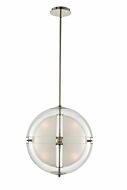 Kalco Sussex 4 Light Contemporary Chandelier in Polished Nickel