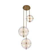 Sussex LED Pendant in Winter Brass by Kalco