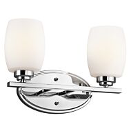 Kichler Eileen 2 Light Bathroom Vanity Light in Chrome