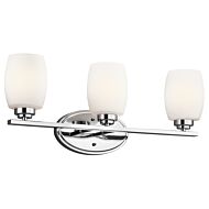 Kichler 3 Light Eileen Bathroom Vanity Light in Chrome