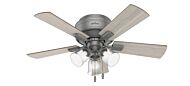 Crestfield 3-Light 42" Ceiling Fan in Matte Silver