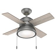 Loki 2-Light 36" Ceiling Fan in Matte Silver