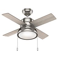 Loki 2-Light 36" Ceiling Fan in Brushed Nickel