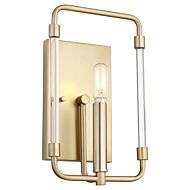 Quorum Optic 11 Inch Wall Sconce in Aged Brass