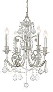 Crystorama Regis 4 Light 25 Inch Mini Chandelier in Olde Silver with Clear Spectra Crystals