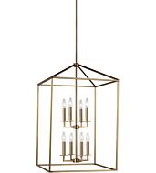 Sea Gull Perryton 8 Light Foyer Light in Satin Brass