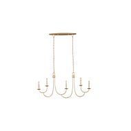 Kiera Five Light Island Pendant in Modern Gold by Kalco