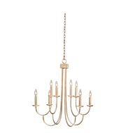 Kiera Eight Light Chandelier in Modern Gold by Kalco