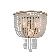 Esperanza Three Light Wall Sconce in Brushed Champagne Gold by Kalco