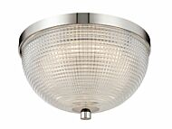 Kalco Portland Ceiling Light in Polished Nickel