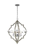 Sea Gull Socorro 4 Light Foyer Light in Washed Pine