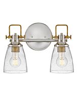 Easton 2-Light Bathroom Vanity Light in Polished Nickel