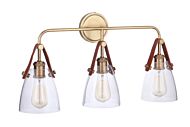 Craftmade Hagen 3 Light Pendant Light in Vintage Brass