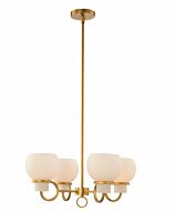 Kalco Ascher 4 Light Transitional Chandelier in Winter Brass