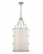 Kalco Carson 6 Light Contemporary Chandelier in Polished Nickel