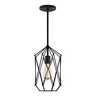 Zarra 1-Light Lantern in Midnight Black