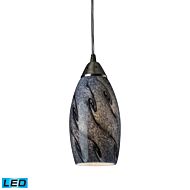 Galaxy 1-Light LED Mini Pendant in Satin Nickel