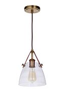 Craftmade Hagen Pendant Light in Vintage Brass