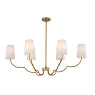 Sophia Six Light Island Pendant in New Brass by Kalco