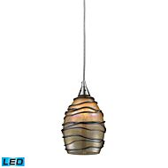 Vines 1-Light LED Mini Pendant in Satin Nickel