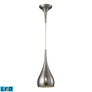 Lindsey 1-Light LED Mini Pendant in Satin Nickel