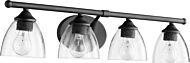 Quorum Brooks 4 Light 7 Inch Bathroom Vanity Light in Noir with