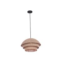 Seychelles One Light Pendant in Matte Black by Kalco